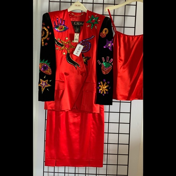 “HOST PICK” Vintage Escada 2 -Piece Outfit Top and Skirt - Picture 2 of 8